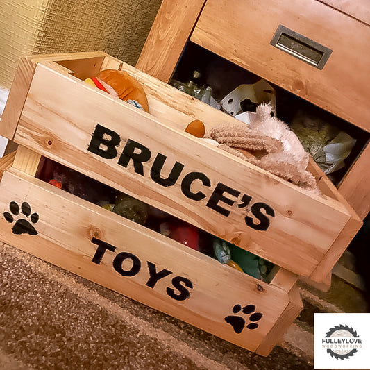 Personalised Dog Toy / Treat Crate - Fulleylove Woodworking