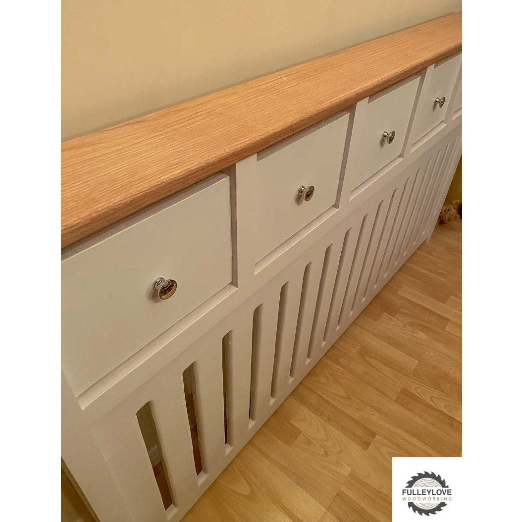 Bespoke Radiator Cover With Fake Drawers - Fulleylove Woodworking