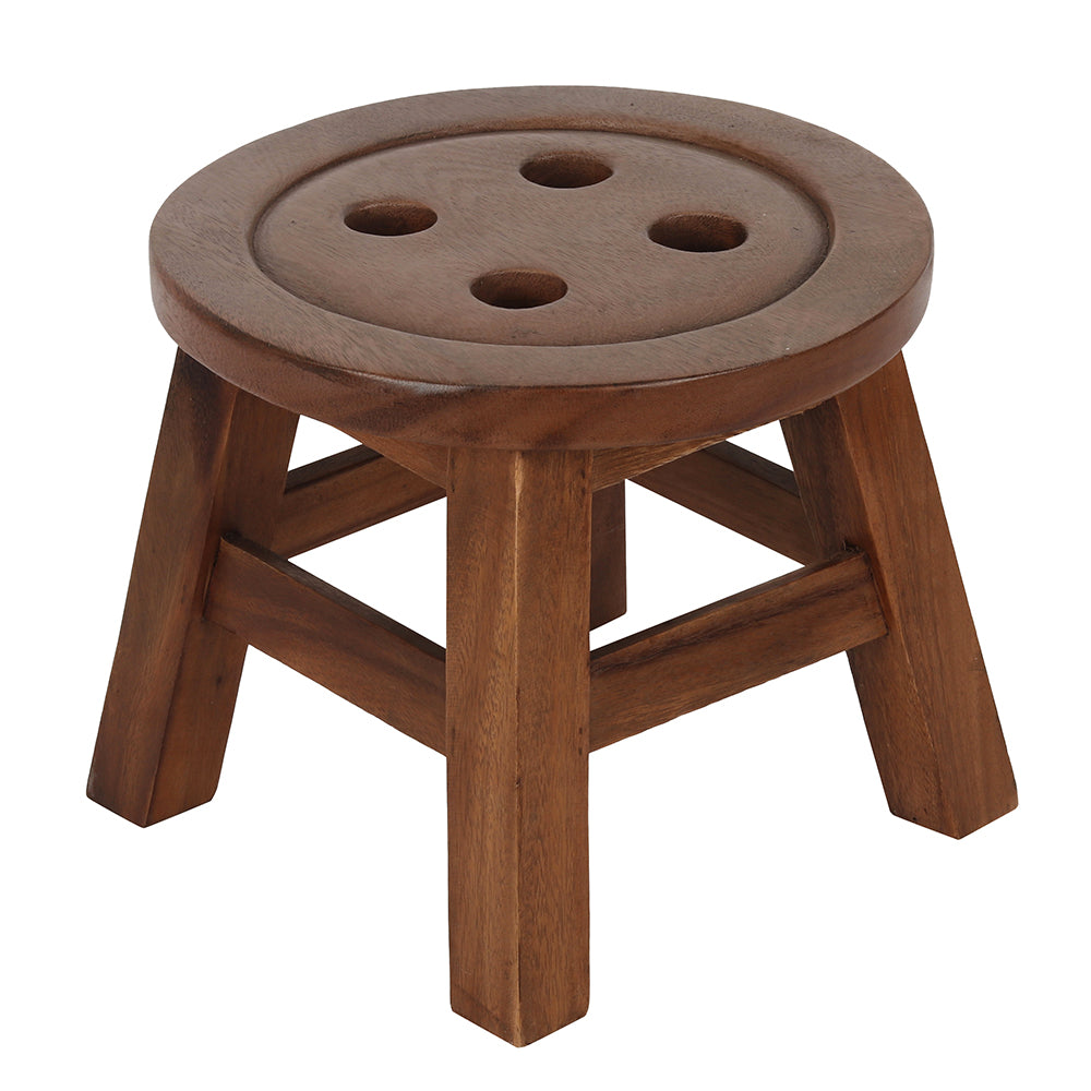 26cm Children's Wooden Button Stool - Fulleylove Woodworking