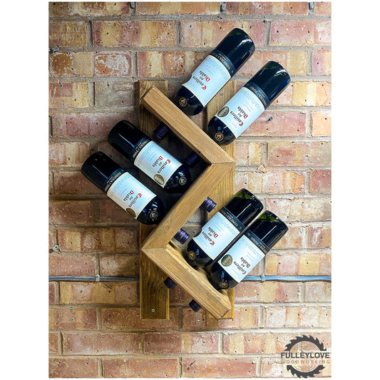 ZigZag Rustic Wine Rack - Fulleylove Woodworking